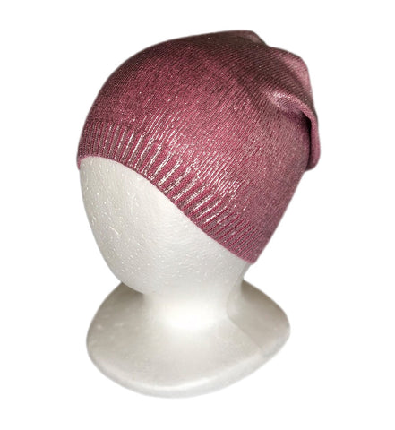 Sparkly Knit Hat Metallic Shine