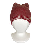 Sparkly Knitted Hat metallic Cat