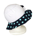 Summer Sun Hat White Dotted pattern for Girls