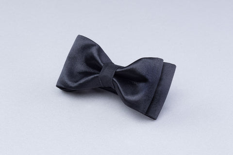 Satin Black Bow tie