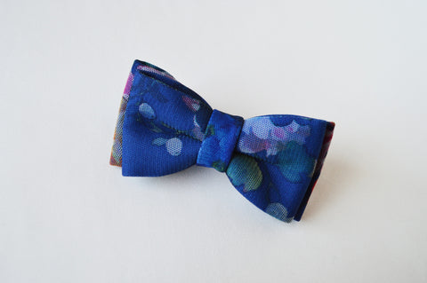 Floral Blue Bow tie