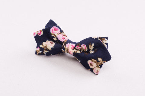 Floral Navy Blue Bow tie