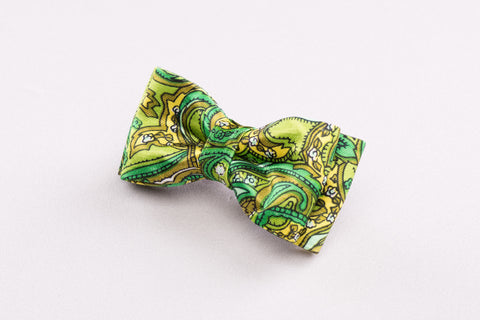 Floral Green Bow tie