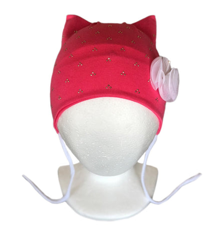 Cute cat hat with bow for Girls